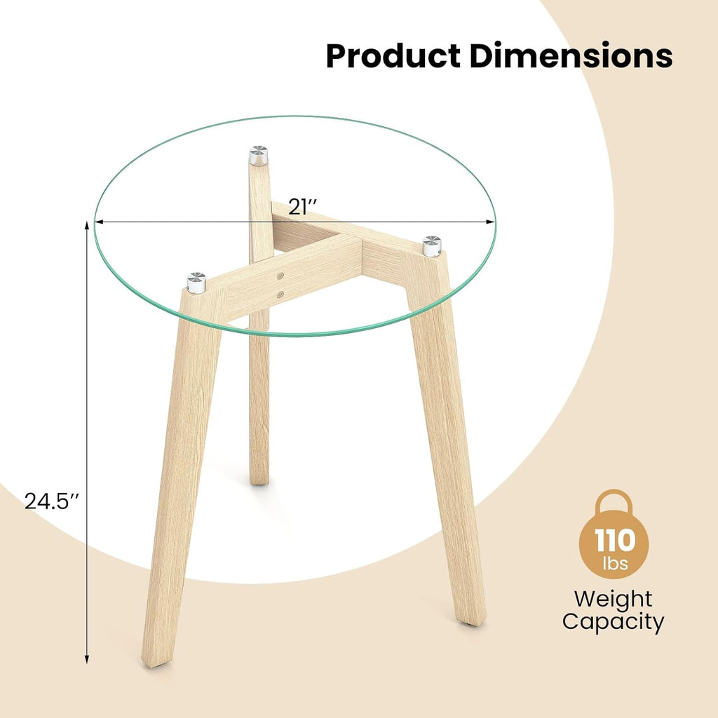 Round Glass Side Table
