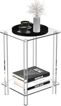 Clear 2-Tier Acrylic Side Table