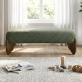 Green Boucle Bench 50 Inch