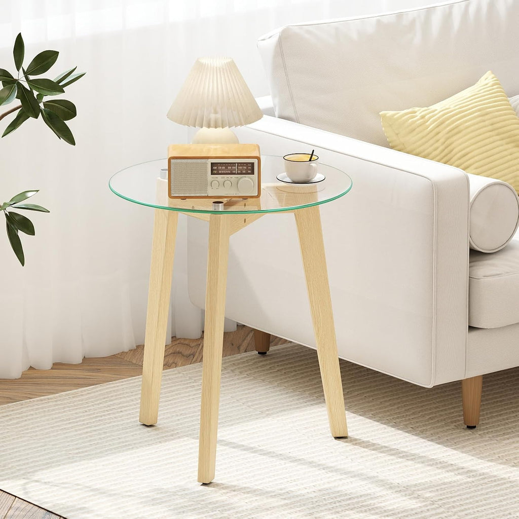 Round Glass Side Table