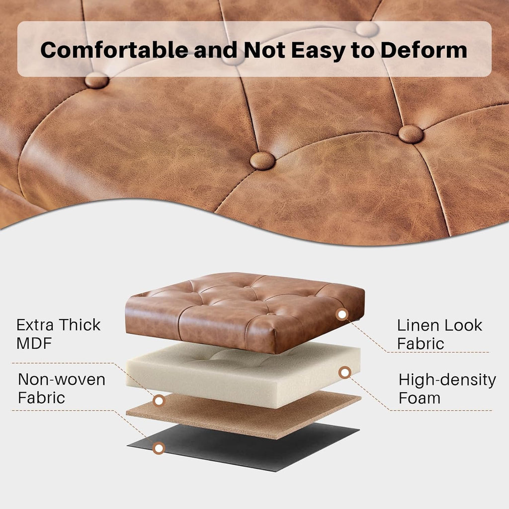 Brown Storage Ottoman Bench 42 Inch