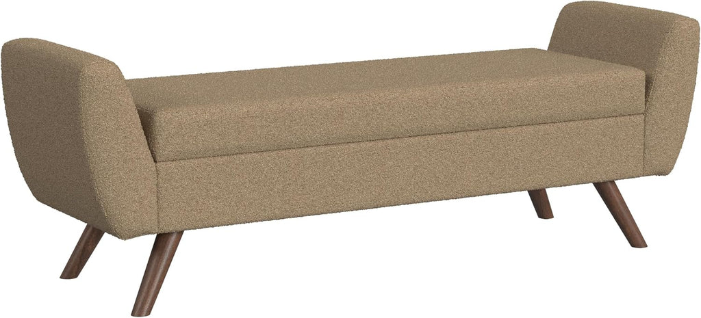 Brown Storage Bench 60 Inch