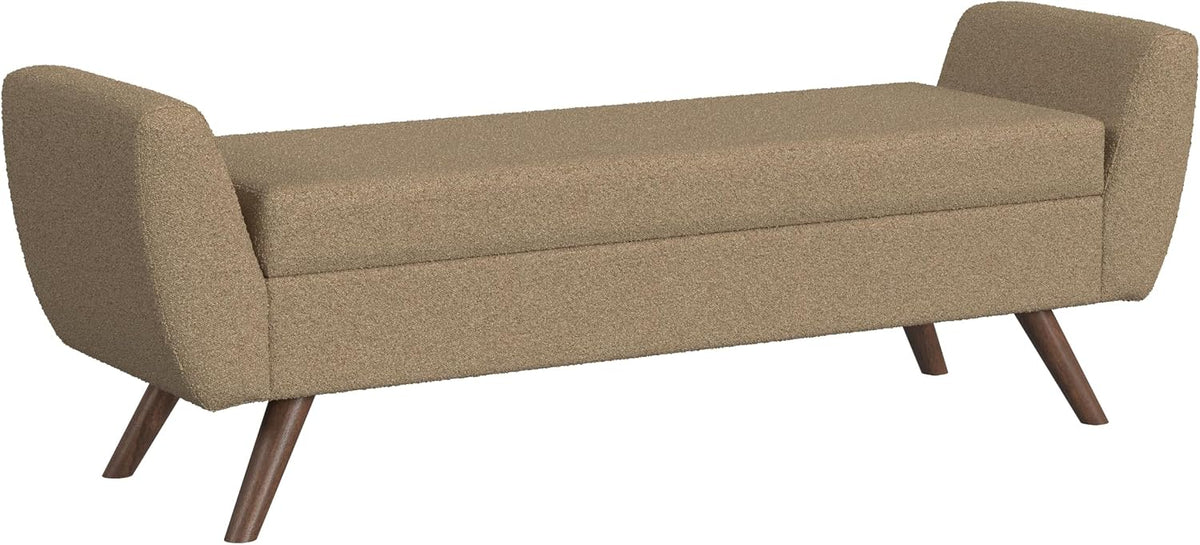 Brown Storage Bench 60 Inch