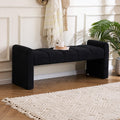 Black Boucle Bench 54 Inch