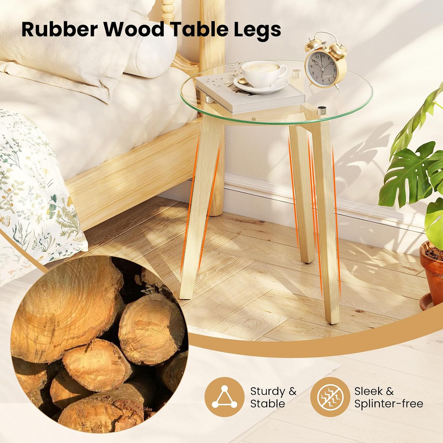 Round Glass Side Table