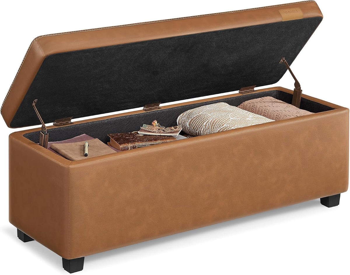 Brown Storage Ottoman Bench ULOM075K01
