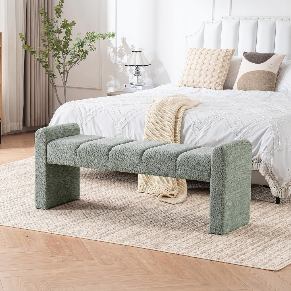 Sage Boucle Bench 54 Inch