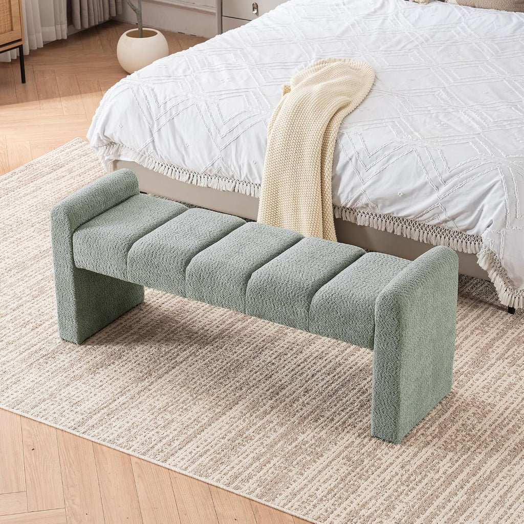Sage Boucle Bench 54 Inch